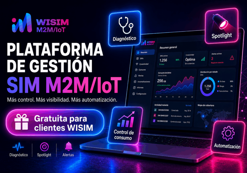 plataforma de gestión wisim m2m iot