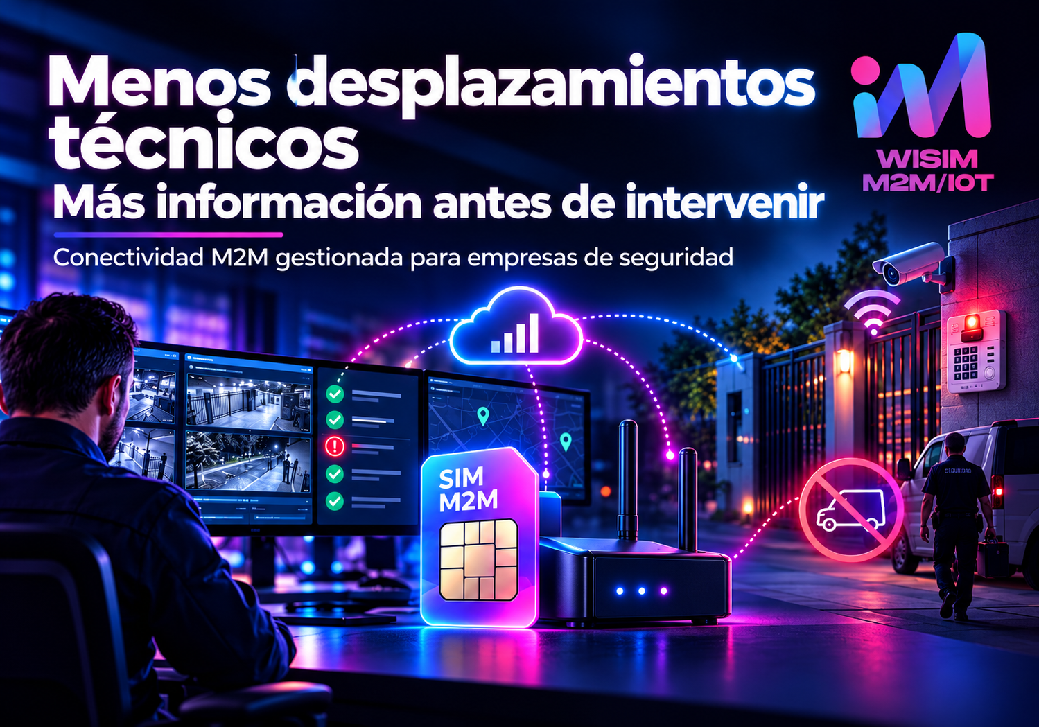 Conectividad M2M gestionada para reducir desplazamientos técnicos en empresas de seguridad